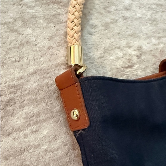 Talbots Denium and Tan Shoulder Bag - Picture 7 of 10